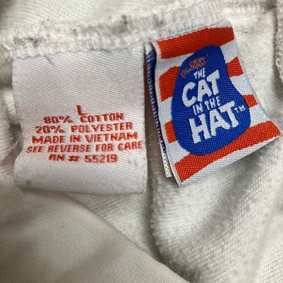 Cat in the Hat White Velour Flare Leg Lounge Pants Women’s Size L Y2K Rare! - Picture 4 of 14